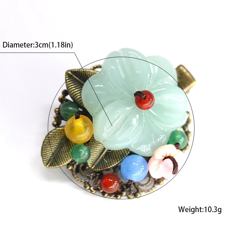 Этнические Цветочные заколки для волос металлические в форме листьев этнические