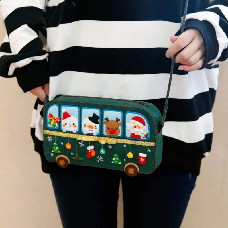 Войлочная сумка ручной работы для детского творчества Рождественский