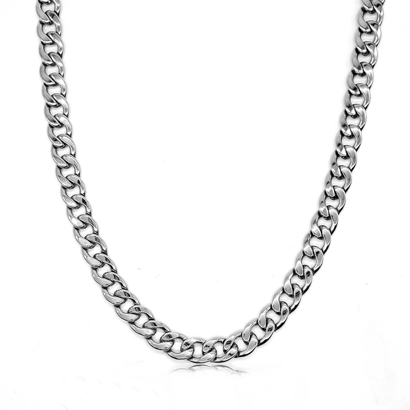 

Мужское ожерелье серебряного цвета ожерелье из нержавеющей стали плетеная цепь для подарков модные ювелирные изделия HZN170