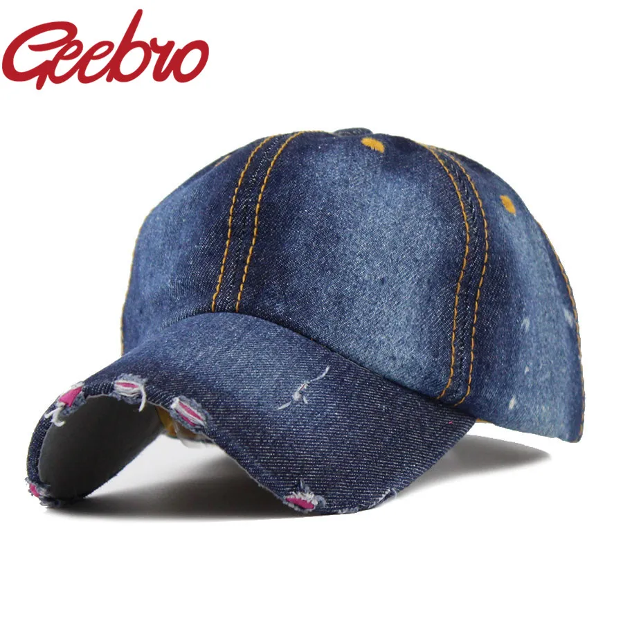Новое поступление брендовая джинсовая Бейсболка унисекс Повседневная Снэпбэк