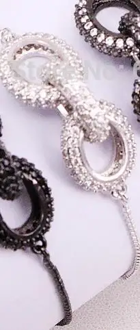 5 шт. ZYZ320-5825 Micro Pave коннектор CZ браслет, звено цепи соединитель браслет, CZ бар соединитель цепи для женщин или мужчин ювелирные изделия - Окраска металла: Silver Bracelet