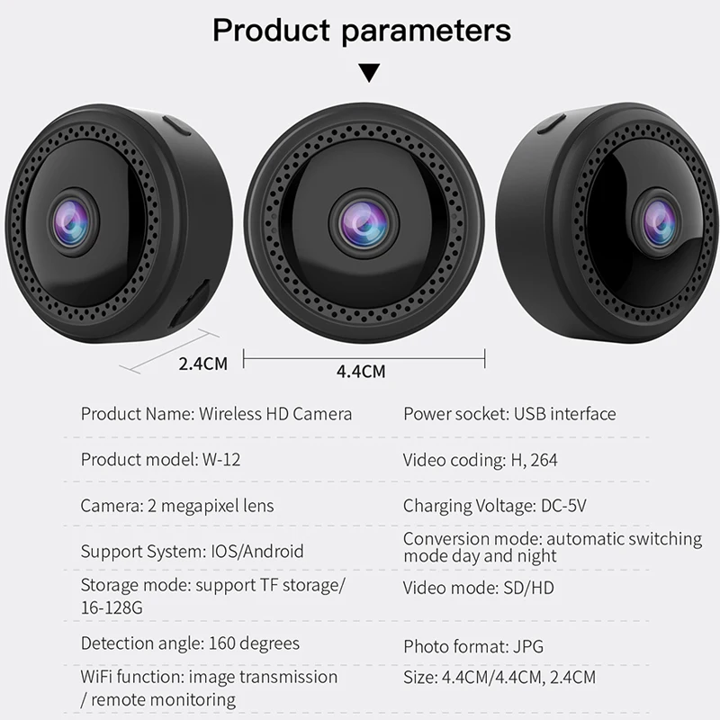 Мини-камера HD 1080P беспроводная Wi-Fi IP-камера для домашней безопасности
