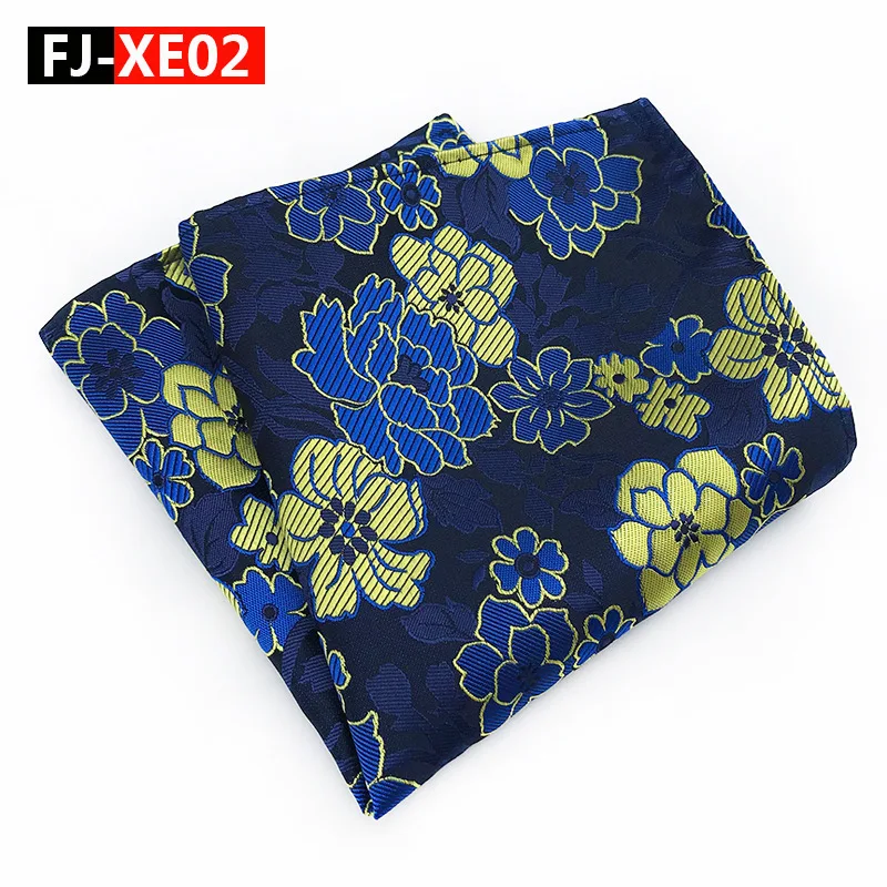 FJXE02 Мода 25*25 см мужской Карманный квадратный шелк платок корейский Пейсли точка носовой платок с цветочным узором Свадебная вечеринка подарок Пейсли дизайн - Цвет: FJXE02