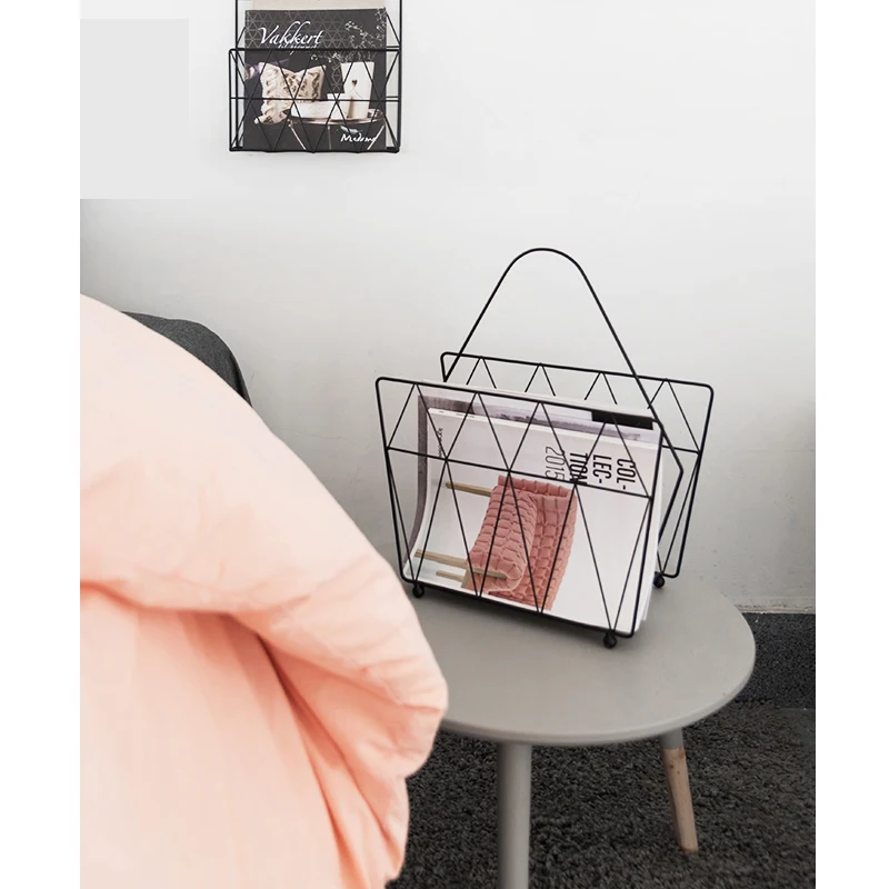 Золотая металлическая корзина для хранения в скандинавском стиле Современная