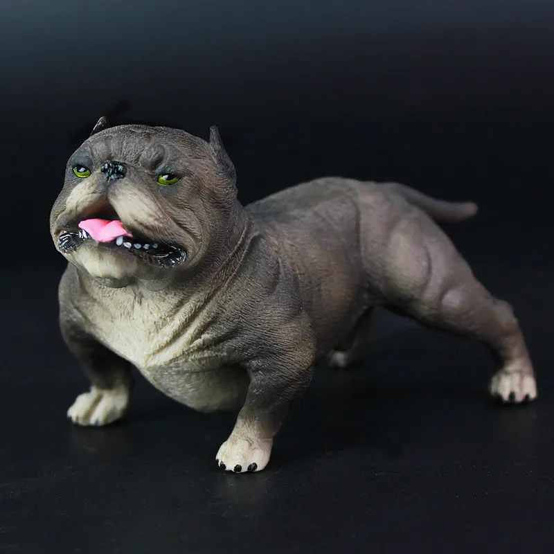 The Pet Dogs American Bully Pitbull Art Craft PVC 1/6 Solid Simulation Animal DOG Home Decor Action Figure Model Toy OPP D378 | Игрушки и