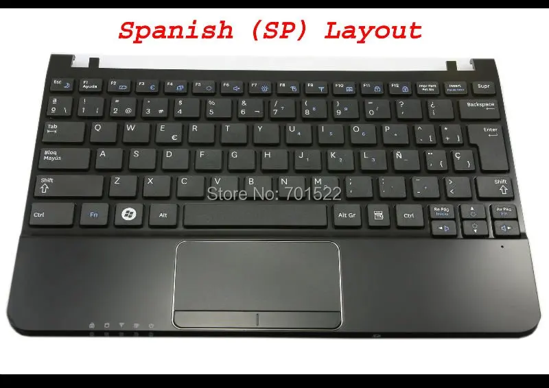 Новинка Клавиатура для ноутбука с Упор рук (+ Динамик) кабель дисплея Samsung-NC110 NC 110
