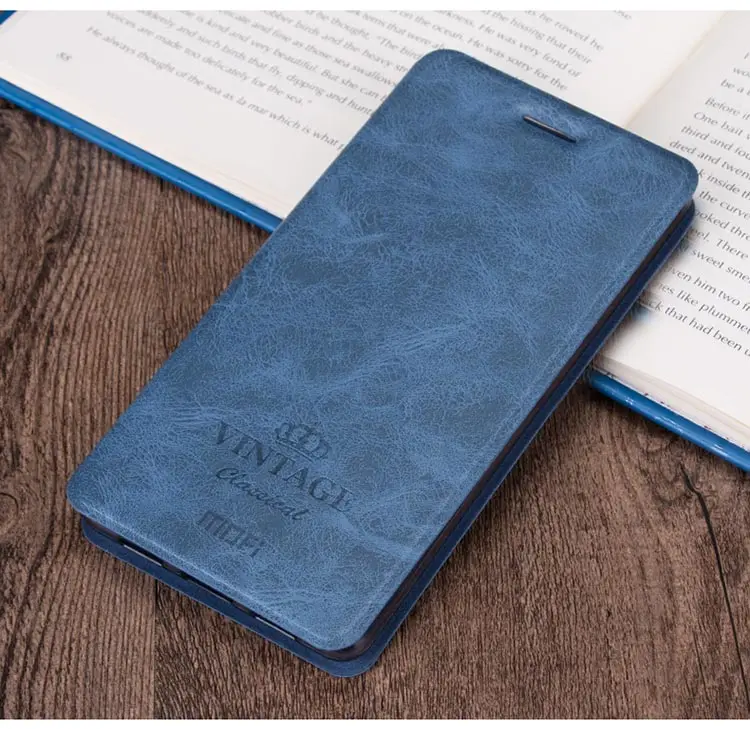 Синий Чехол-книжка для Redmi 3X, кожаный чехол s Mofi, чехол для Xiaomi Redmi 3X, высококачественный чехол-книжка для мобильного телефона - Цвет: Синий