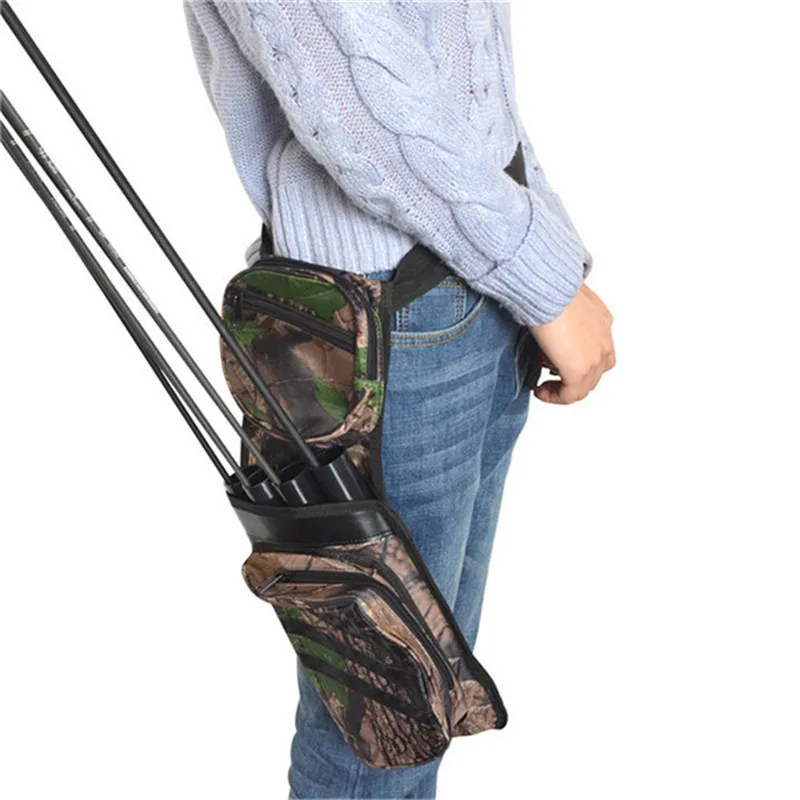 1pc 4Tubes Arrow Quiver Waist Hip Belt Storage Bag Shooting Training Holder Arrows Outdoor Bow Hunting Accessories | Спорт и