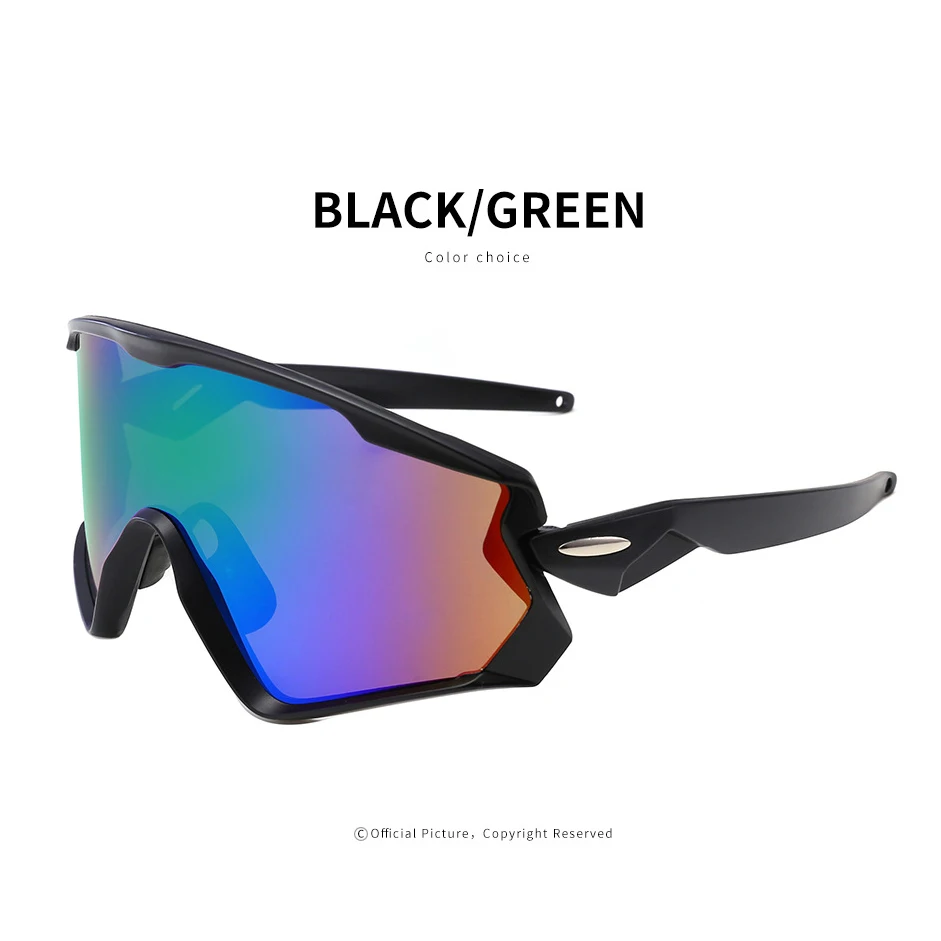 black green Очки для велоспорта, очки для горного велосипеда, шоссейного велосипеда, спортивные солнцезащитные очки для велоспорта, мужские очки Gafas oculos, мужской велоспорт - Цвет: black green