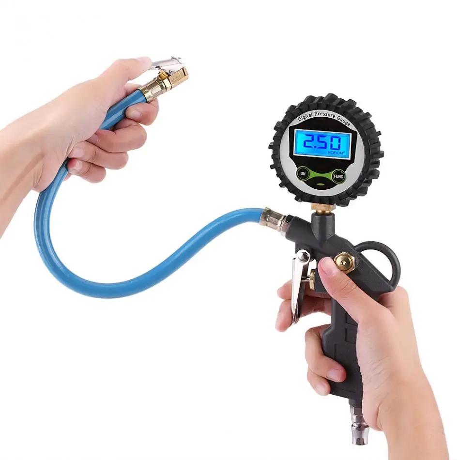 Цифровой измеритель давления в шинах 1 шт. 0 200psi с ЖК экраном инструмент для