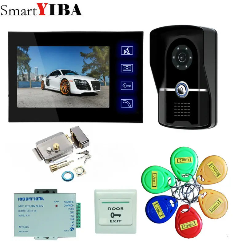 Проводной видеодомофон SmartYIBA с TFT ЖК-дисплеем 7 дюймов дверной звонок система для