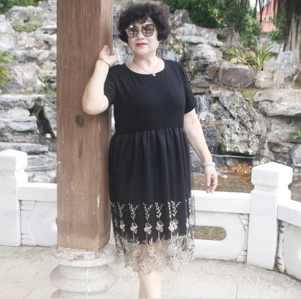 Элегантное летнее платье трапеция 2019 винтажное кружевное лоскутное женское с