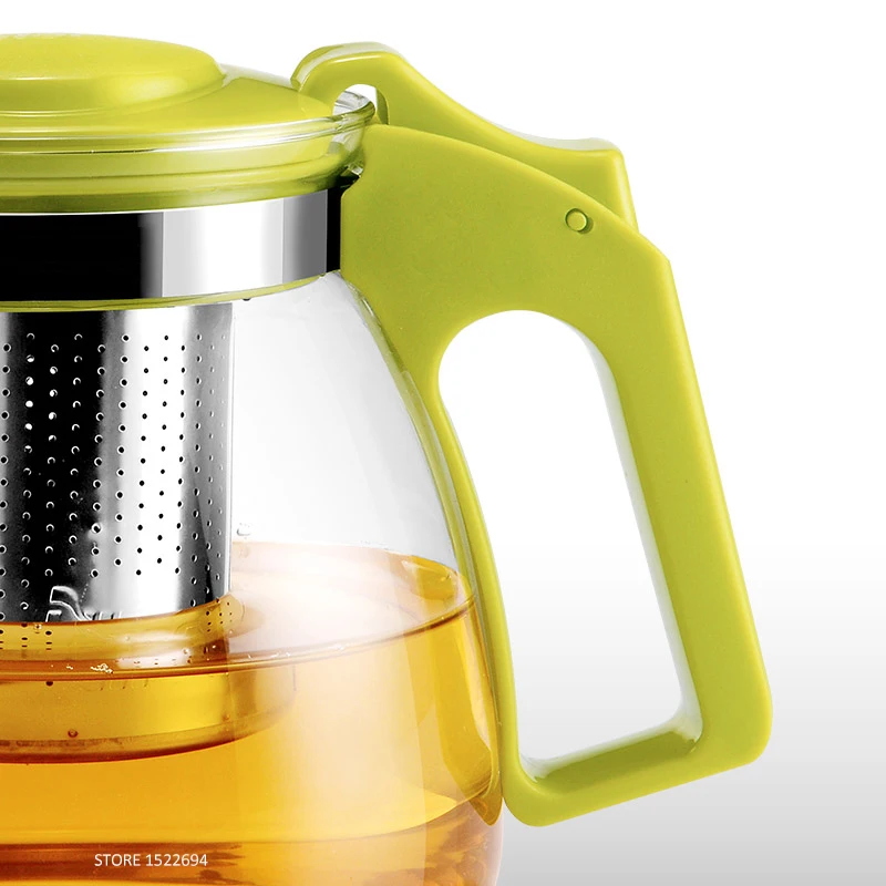 Стеклянный чайник Reinfored 900 мл стеклянный графин с инфузером для процветания и