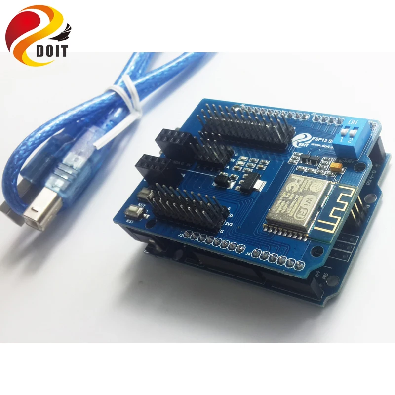Беспроводной Wi-Fi щит для Arduino UNO R3 + ESP8266 контроллер ДУ робота CH340G MEGA328P | Игрушки и