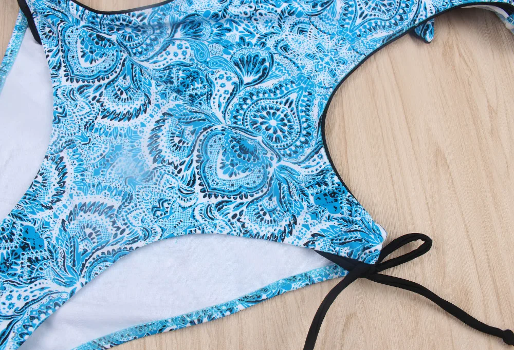 Новинка 2019 бикини женский слитный купальник на косточках в стиле ретро с