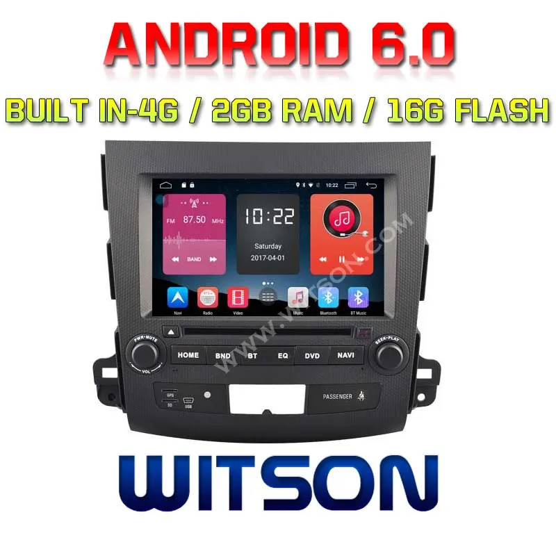 WITSON Android 6 0 2 Гб RAM автомобильный DVD для MITSUBISHI OUTLANDER/PEUGEOT 4007 CITROEN C-CROSSER + WIFI/4G поддержка