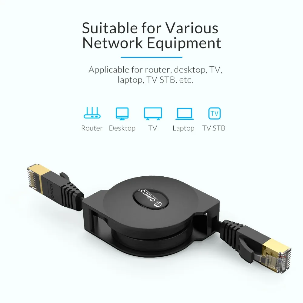 ORICO лента выдвижной тип гигабитный Ethernet кабель RJ45 Lan сетевой Патч корд для