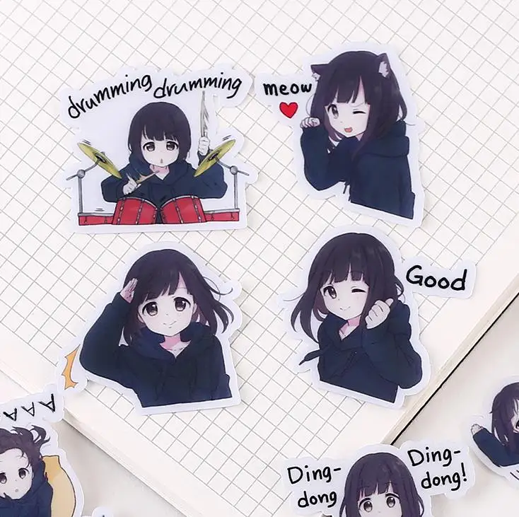 40 шт./упак. прекрасный самодельный Супер девочка Menhera-chan Scrapbooking этикетка наклейка s декоративная наклейка DIY канцелярские принадлежности для альбома
