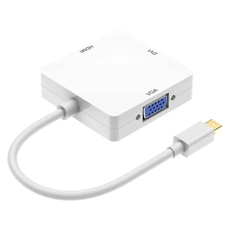 3 в 1 Mini displayport DP Thunderbolt к DVI VGA HDMI конвертер адаптер кабель |