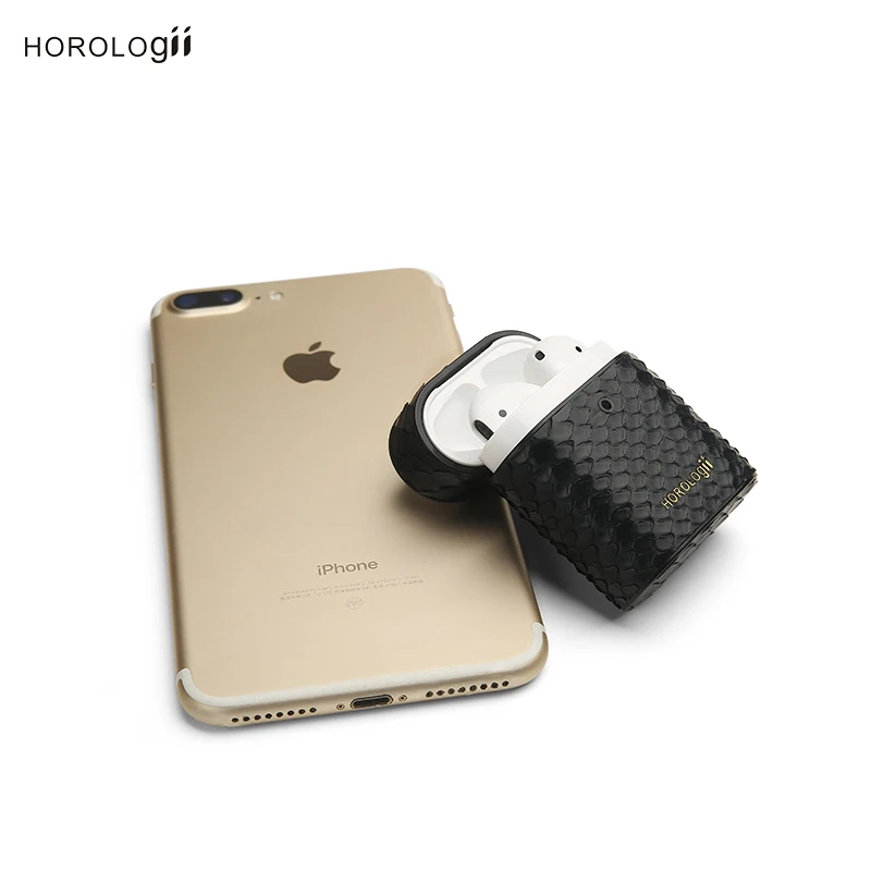Бесплатная Персонализированная защита horology чехол из кожи питона для AirPod