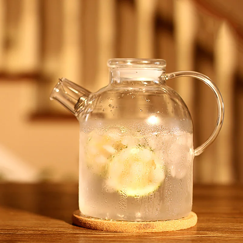 1.8L High Capacity Glass Water Kettle Kung Fu Tea Set Fruit Teapot Lemon Juice Flower Pot Heat Resistant Drinkware New | Дом и сад