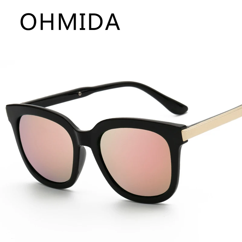 Лидер продаж солнцезащитные очки OHMIDA женские зеркальные линзы розовые Винтажные
