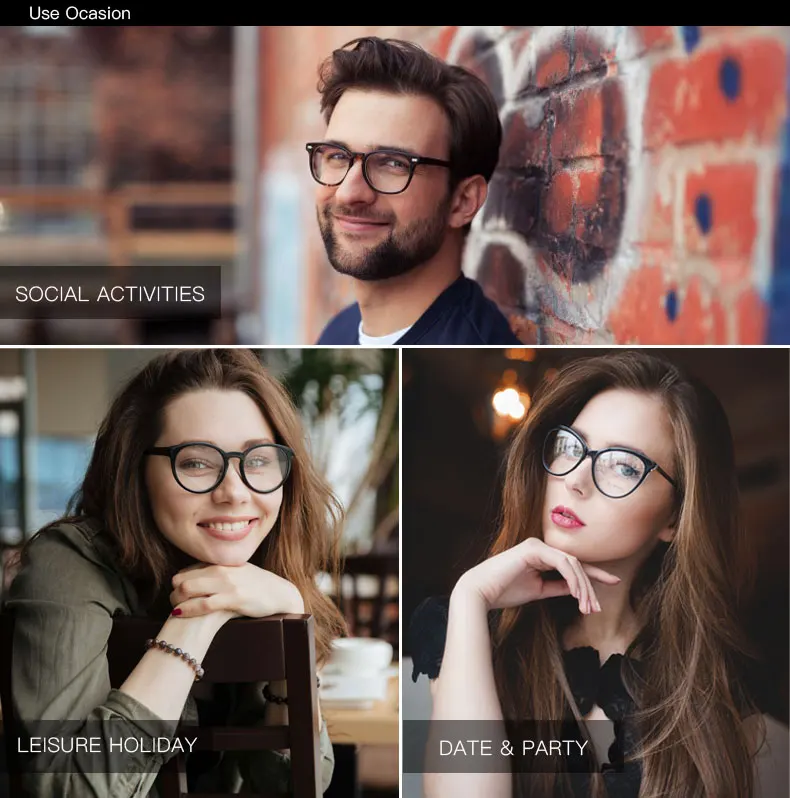 YDO New Optical Glasses Frame Women Round Glasses Frames Female Prescription Vintage Acetate Ultralight Clear Reading Glasses