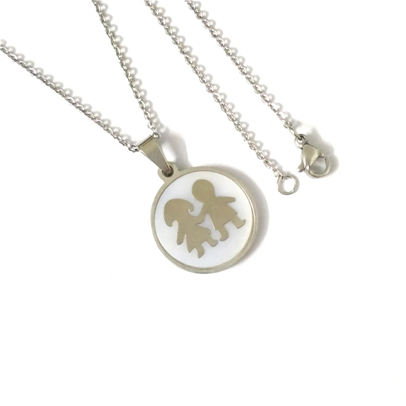 FairLadyHood Gold Silver Color Necklace Family Jewelry Boy And Girl Pendant Choker For Children Gift | Украшения и аксессуары