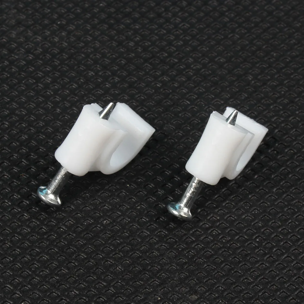 6 мм круглые зажимы для кабеля 100 шт./пакет белые Y6|nail wire clips|cable clipcable nail |