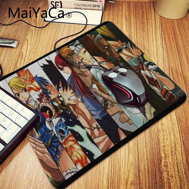 Lock Edge 25x29cm Maiyaca Сказочный хвост японского аниме резиновый коврик для мыши Настольный коврик для мыши игровой коврик для мыши для ноутбука большой коврик для мыши геймерский Настольный коврик - Цвет: Lock Edge 25x29cm