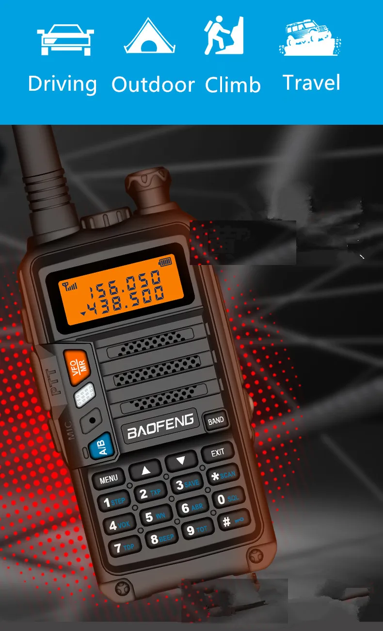 Baofeng UV-860(UV-5R plus) двухстороннее радио 136-174/400-520 МГц Pofung uv5r bf-uv860 Ham cb радио рация uv 5r uv 860