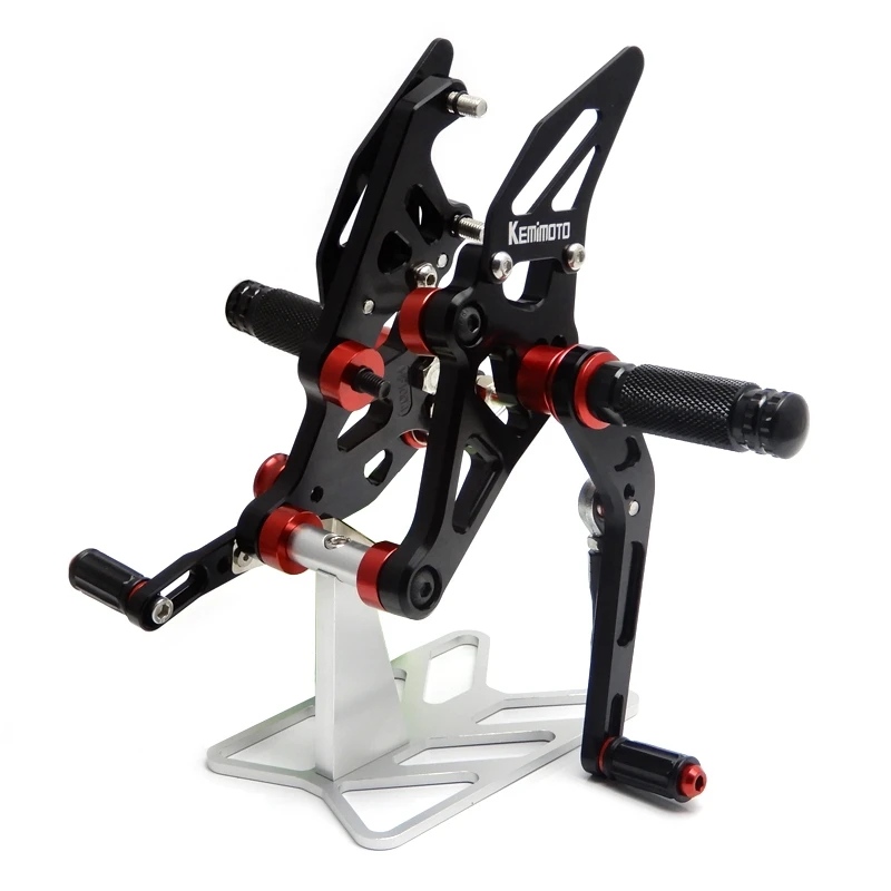KEMiMOTO регулируемый задний комплект с ЧПУ Rearsets Подножка для YAMAHA MT 07 FZ07 MT07 FZ 2014 2015