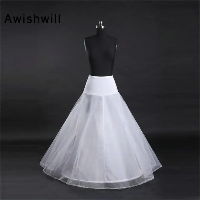 Недорогое Тюлевое платье А силуэта для свадьбы подъюбник с кружевной отделкой