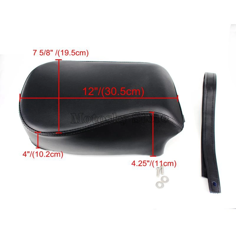

Black Motorcycle Rear Passenger Seat Pillion Cushion Leather Pad Cover Accessories For Harley Sportster XL 883 1200 883XL XL1200