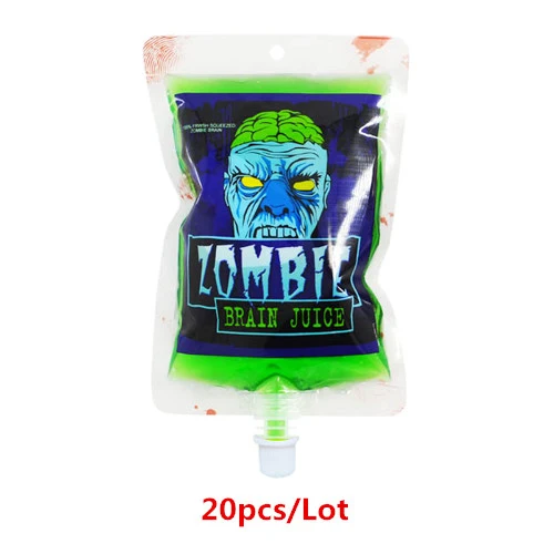 C Juice Bag 20 шт зомби Хэллоуин украшения вампира крови сумки многоразовые сок напиток мешок украшения для вечеринки сделанные своими руками аксессуары Принадлежности вещи - Цвет: C Juice Bag