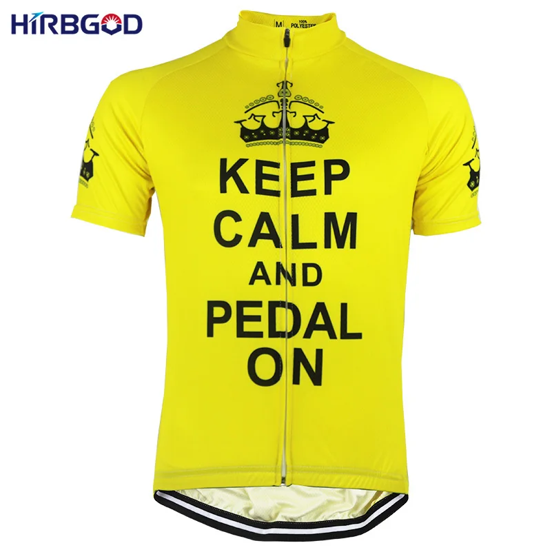 

HIRBGOD Yellow Mountain Bike Jerseys Men Summer Short Sleeve Breathable Cycling Clothing Sport Men Bike Clothes MTB Jersey,NR117