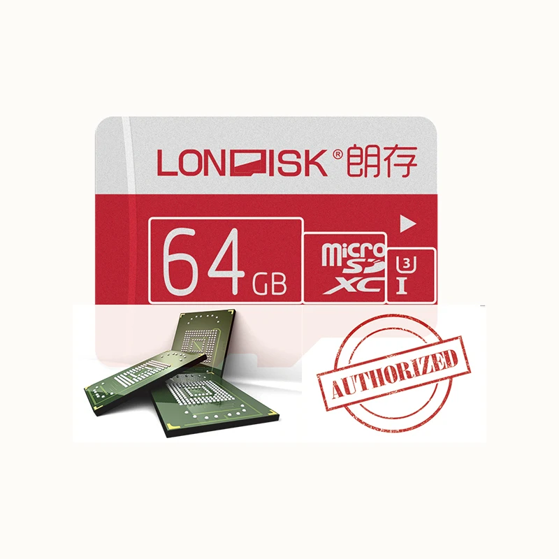 Карты памяти LONDISK 64 GB UHS-I (U1)/UHS-I (U3)/класс 10 (C10) microSDXC/TF/флэш-карта для телефона