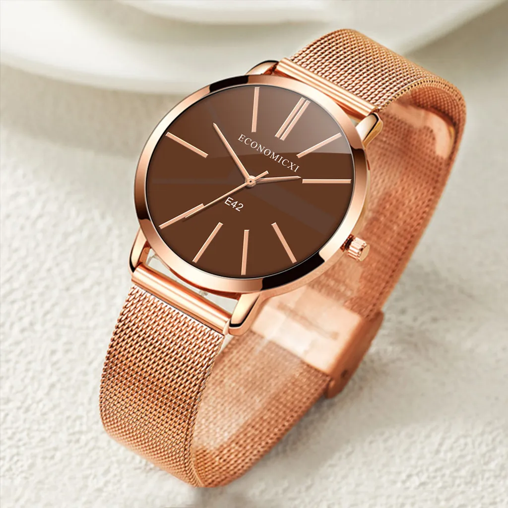 OTOKY женские часы с сетчатым ремешком модные элегантные кварцевые из нержавеющей