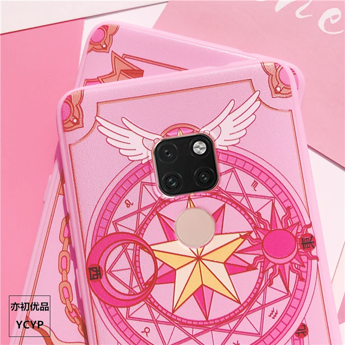 P30 pro милый чехол с принтом "Сейлор Мун"+ пленка для экрана из закаленного стекла чехол для huawei Nova4/3/3E/P20lite/P20 pro/P10/P10plus/Коврики 20/10