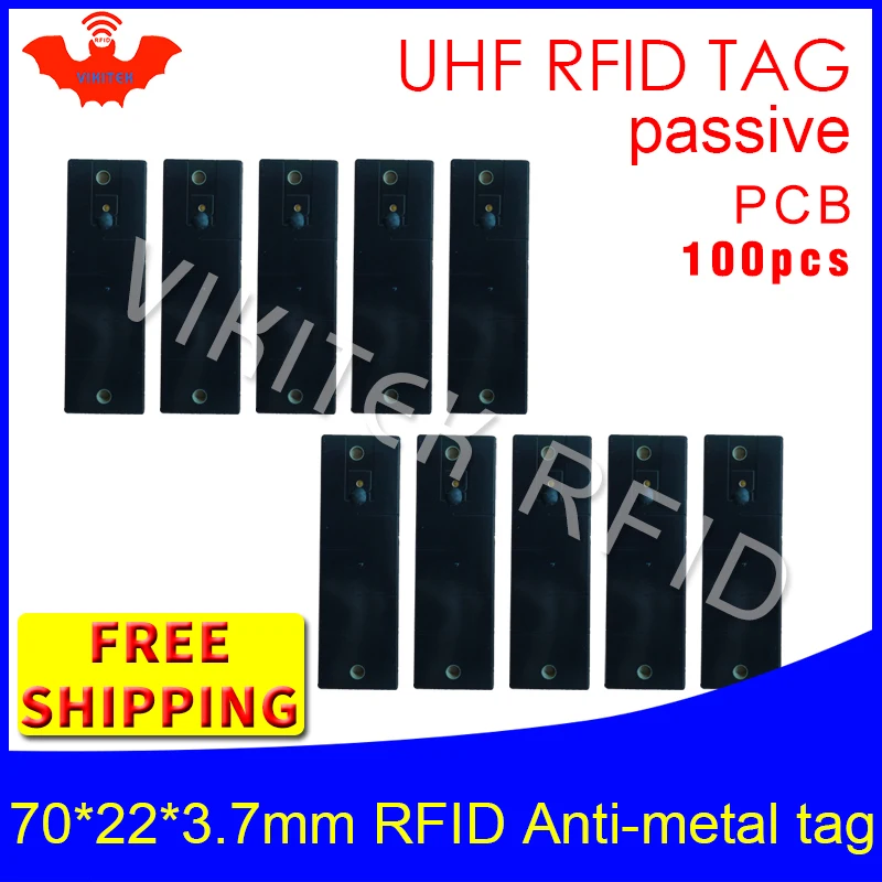 UHF RFID металлическая бирка 915 м 868 Alien H3 EPC ISO18000 6c 100 шт. Бесплатная доставка 70*22*3 7 мм IT