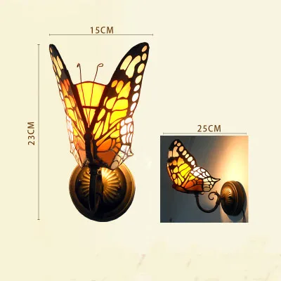 Настенный светильник из витражного стекла фумат креативные затененные