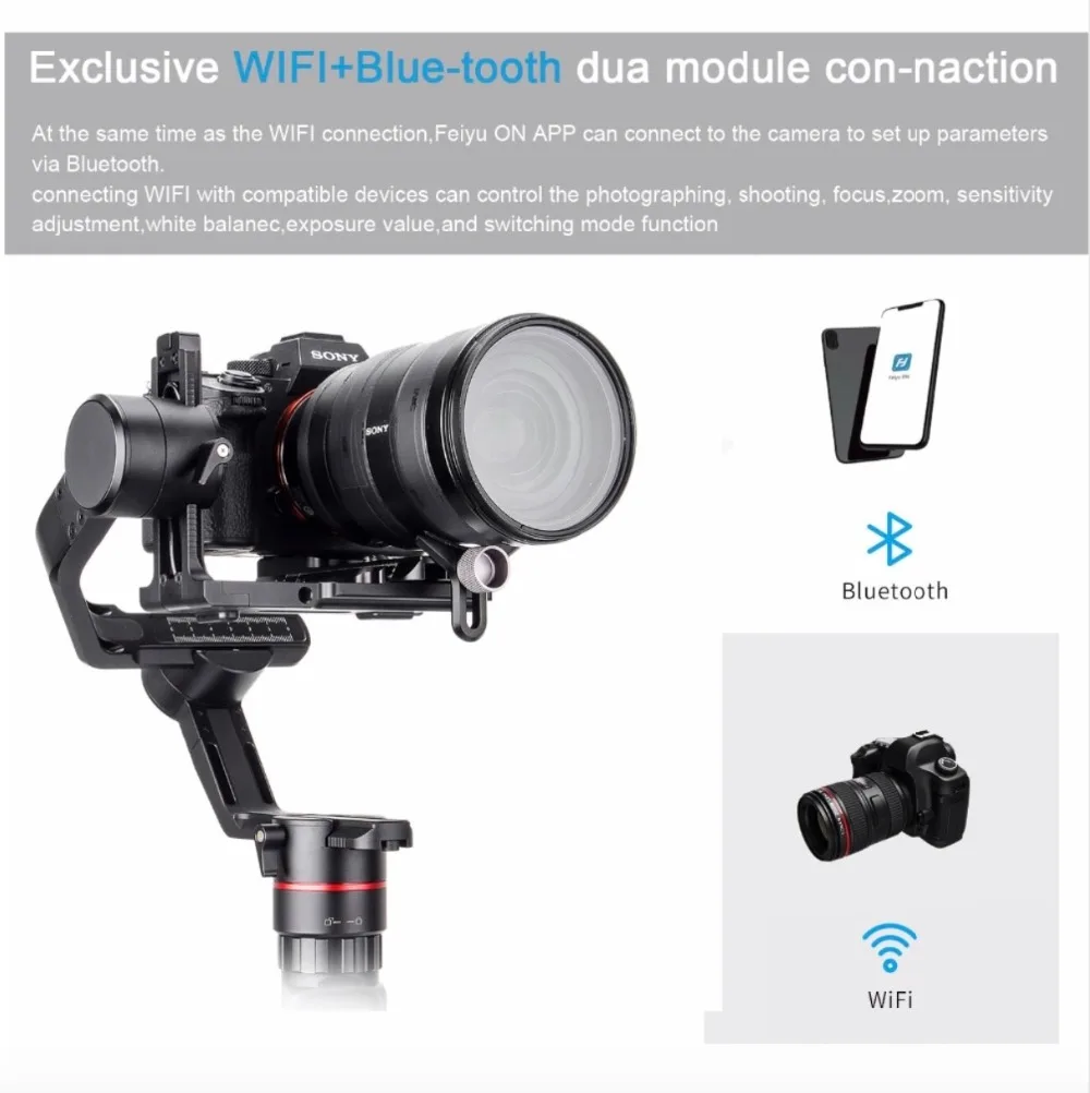 FeiyuTech Feiyu AK2000 3 осевой стабилизатор для камеры с фокусным кольцом Sony Canon 5D Panasonic GH5