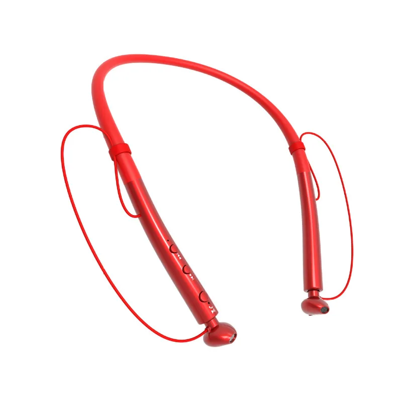 Red BGreen спортивные водонепроницаемые bluetooth-наушники беспроводные стерео гибкие шейные полосы гарнитура с магнитом адсорбции металлический корпус - Цвет: Red