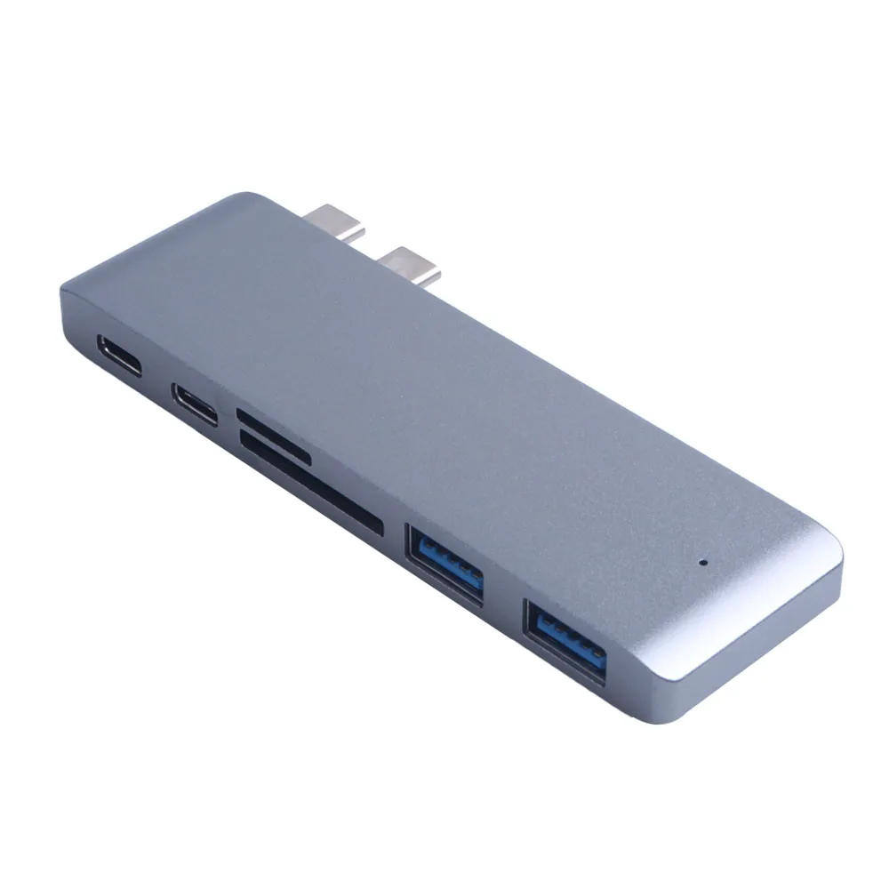 Мульти в 1 профессиональный двойной USB-C концентратор с тип-c зарядка PD SD TF