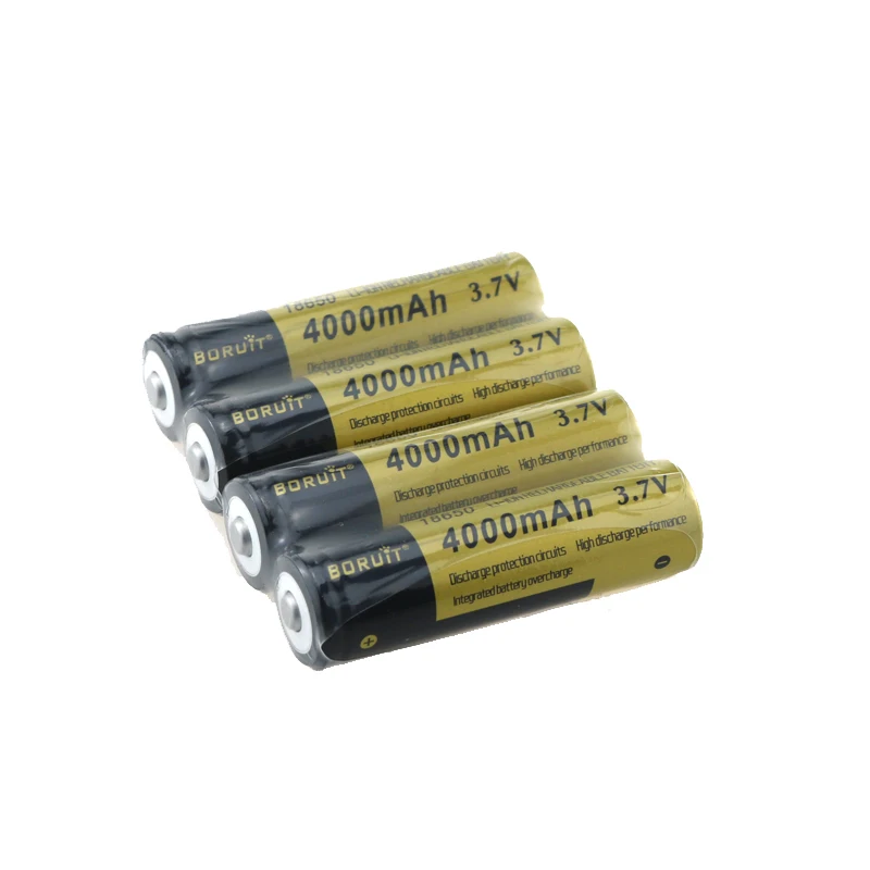4 шт./лот BRC 18650 батарея 3 7 V 4000 mAh литиевый фонарик с литий ионной батарейкой