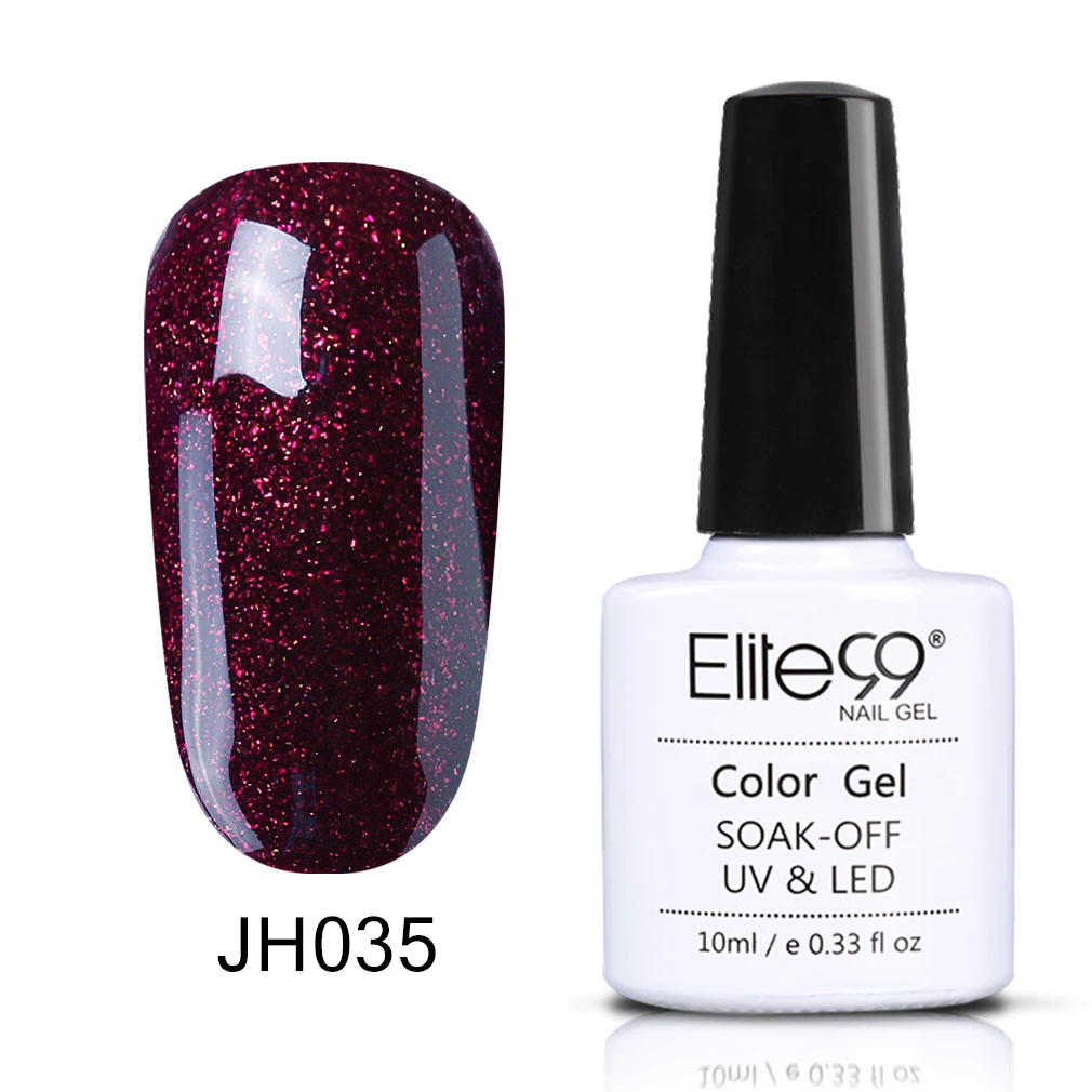 JH035 Elite99 10 мл винно-красный Гель-лак для Ногтей Стойкий лак для ногтей Гибридный впитывающий желтый УФ-гель для ногтей базовый топ для маникюра - Цвет: JH035