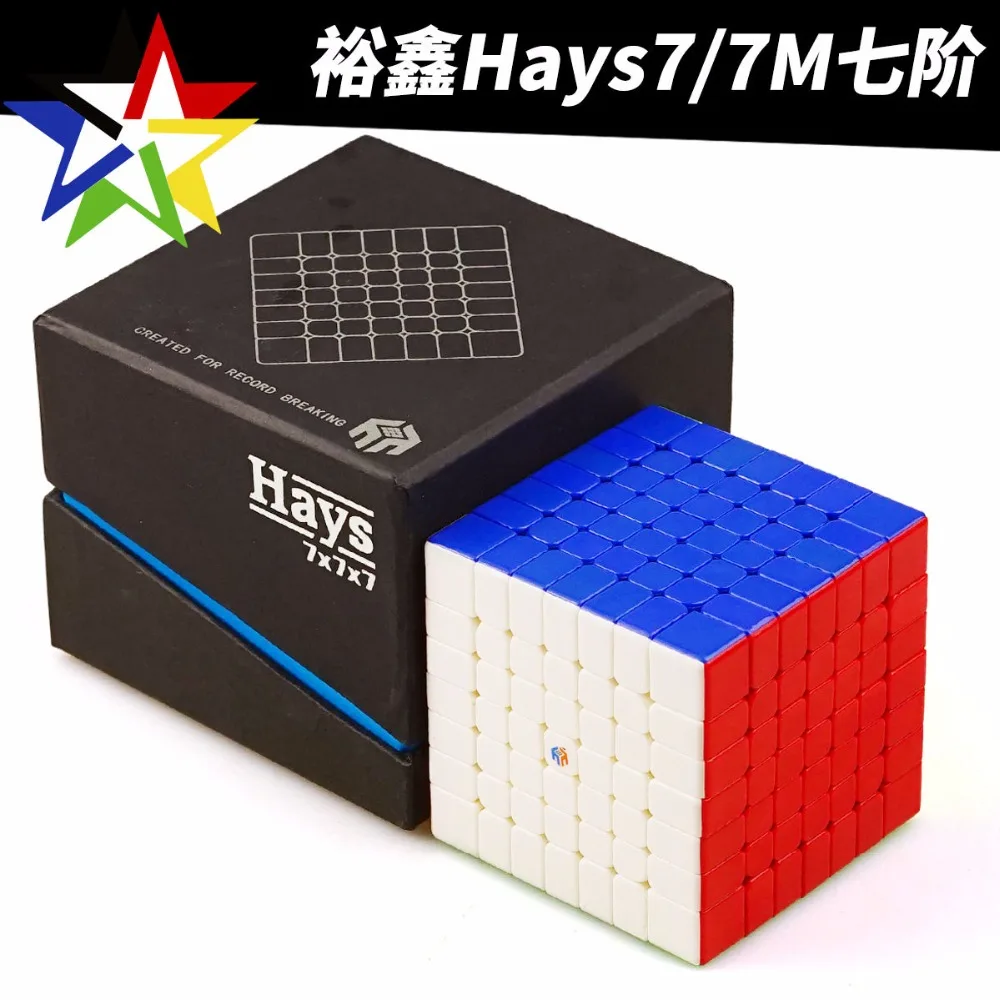 Yuxin 7x7x7 hays Магнитный магический скоростной куб профессиональные Магнитные
