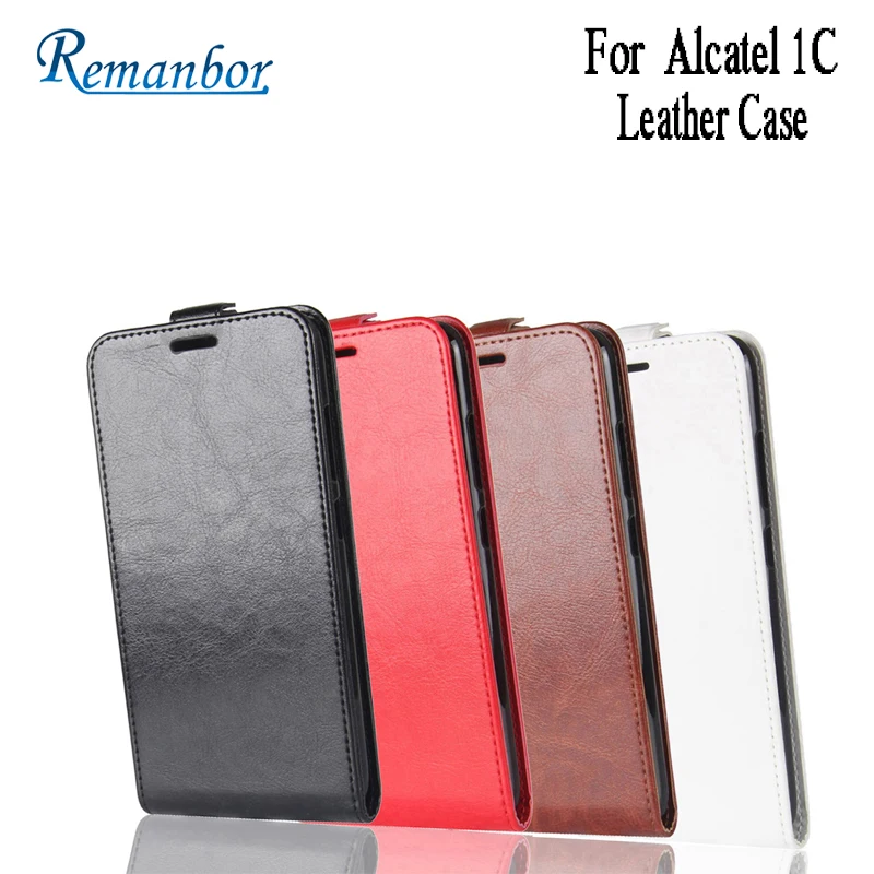 Remanbor для Alcatel 1C Роскошные кожаный чехол в ретро стиле 5009 5009A 5009D 5 3 &quotБумажник Флип