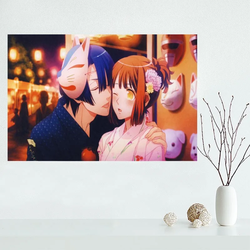 Хороший Uta no Prince Sama плакат на заказ холст плакат искусство отделочная ткань для дома ткань стены плакат печать шелковая ткань - Цвет: Лиловый