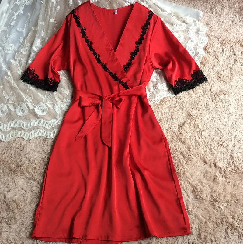 Сексуальное женское платье из атласа пижамы шелковая ночная рубашка сексуальная